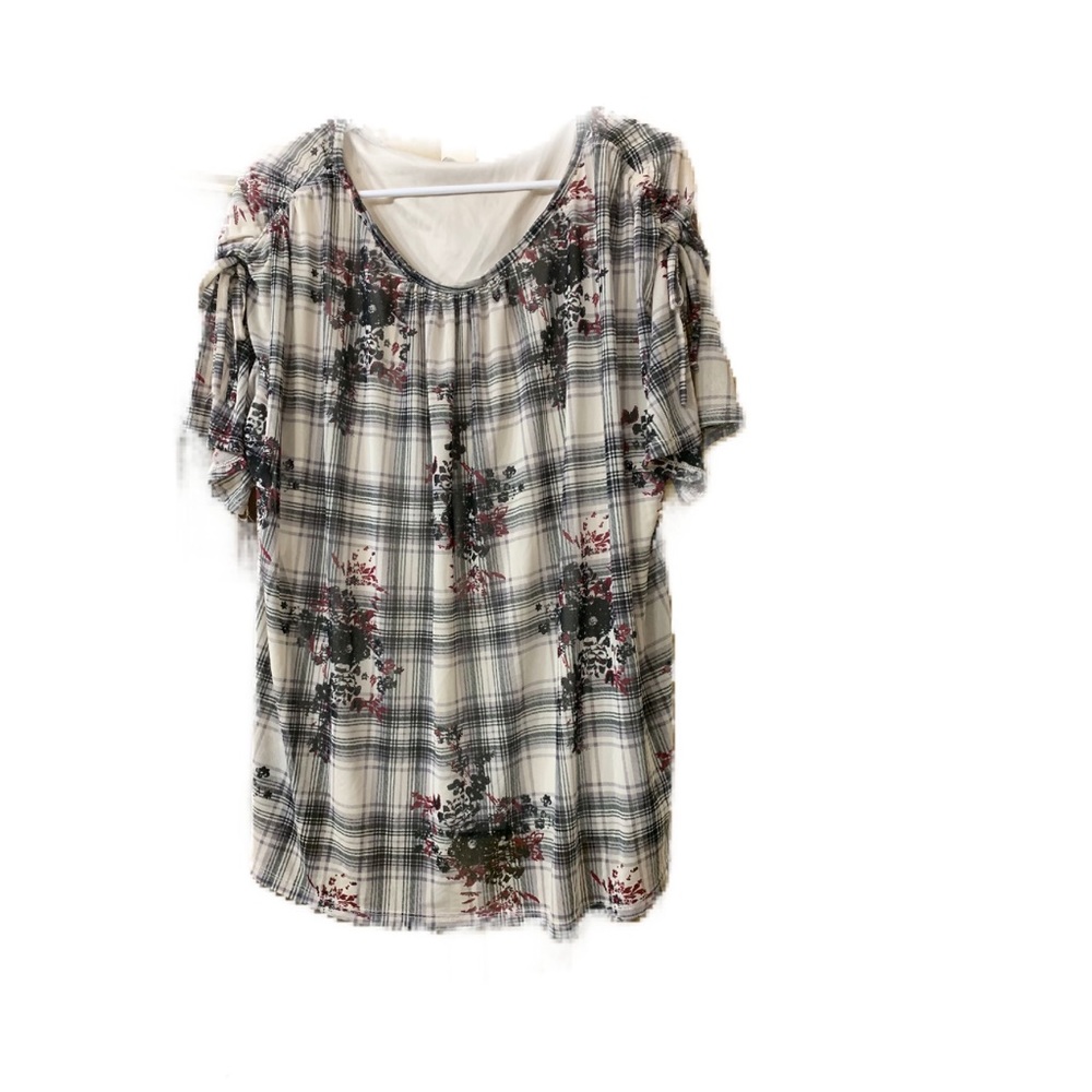 Cato floral satin summer blouse